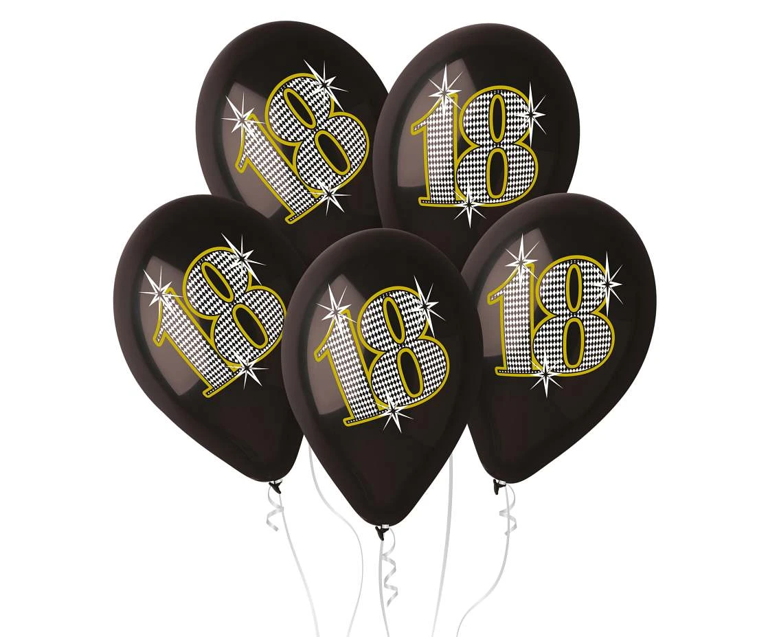 Balloons Gemar 12", pastel premium "18", pastel black, 5pcs
