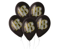 Balloons Gemar 12", pastel premium "18", pastel black, 5pcs