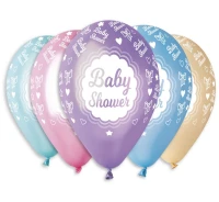 Balloons Gemar 12", premium "baby shower", metallic, 5pcs