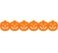 Pumpkin paper garland, orange, 18.8.5x20x300 cm
