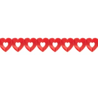 Paper garland "Heart", 17x17x300 cm EOL