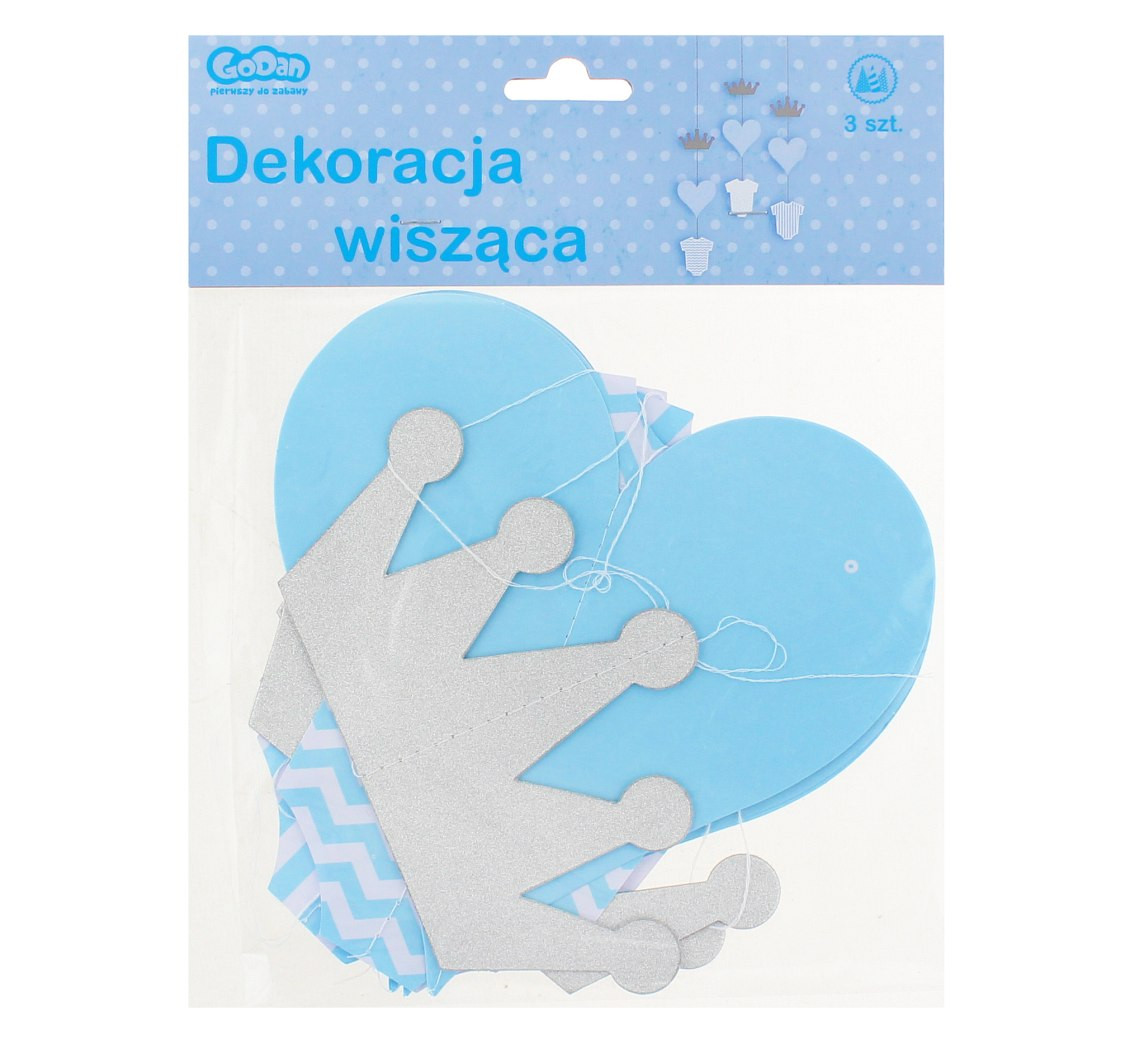 Hanging paper decoration "Little boy", 3 pcs EOL