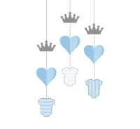 Hanging paper decoration "Little boy", 3 pcs EOL