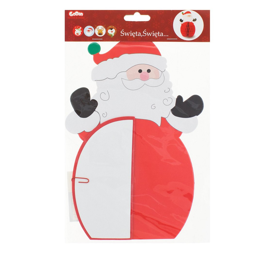 Santa honeycomb, size 25x17 cm, 1 pc