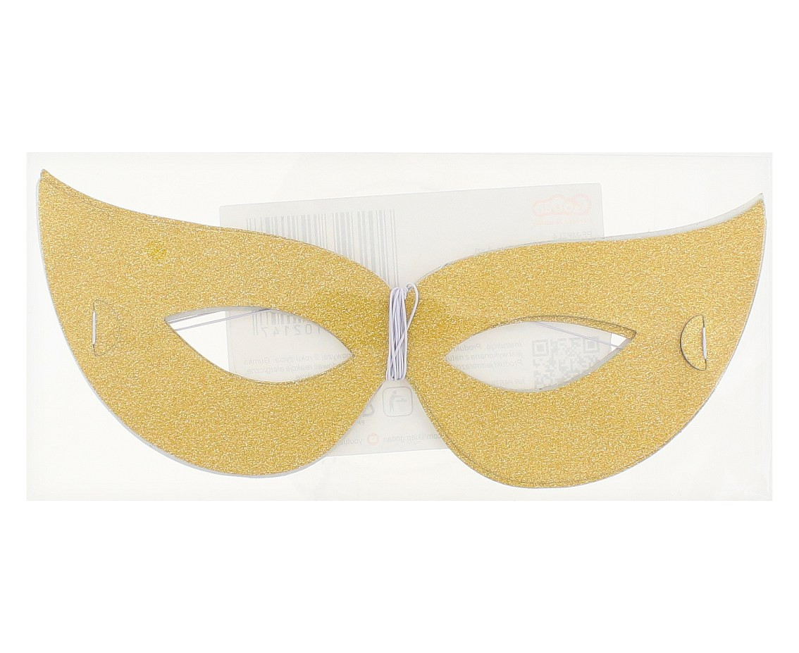 Paper masks, gold, 4pcs.
