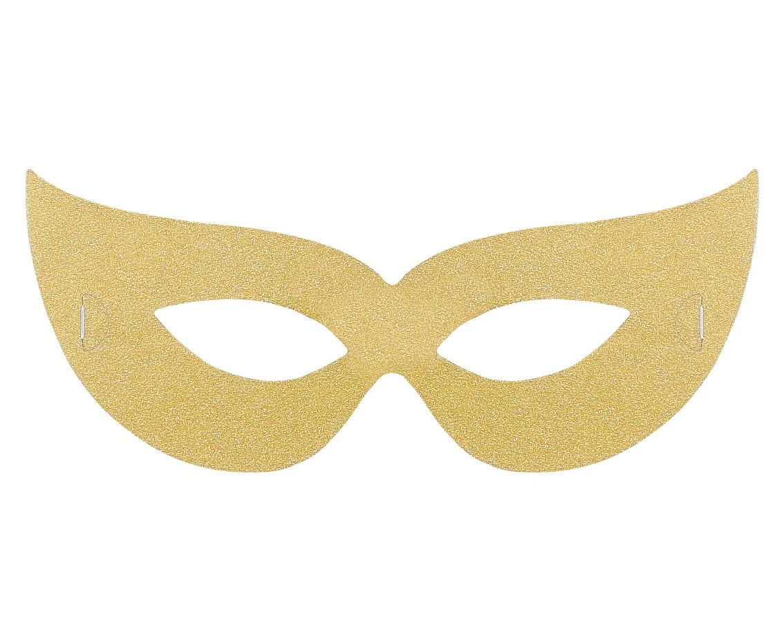 Paper masks, gold, 4pcs.