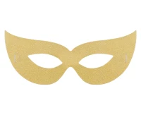 Paper masks, gold, 4pcs.