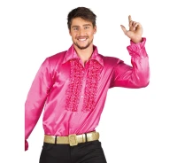 Adult Disco Shirt, Pink, Size L, 50-52