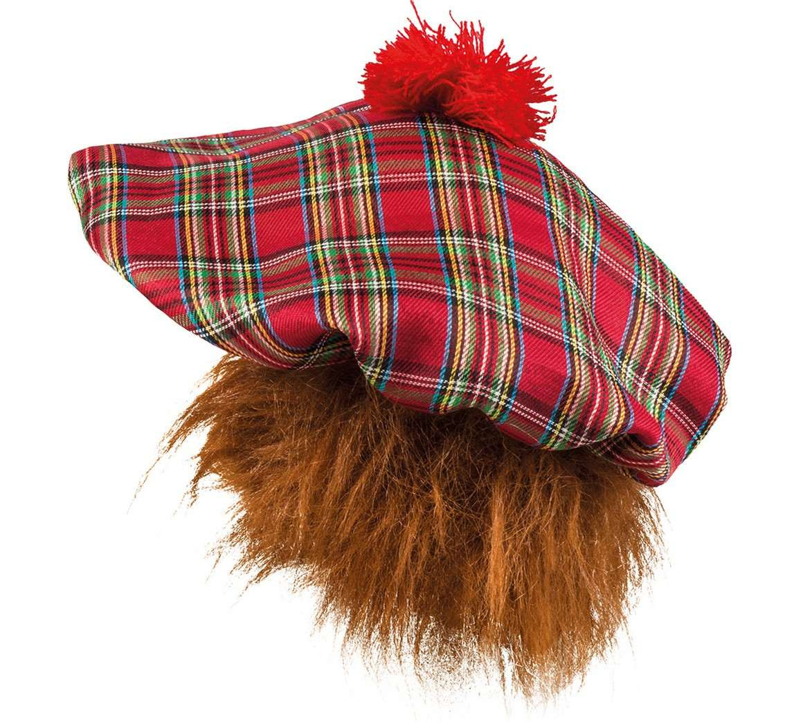 Red Scottish hat with ginger hair