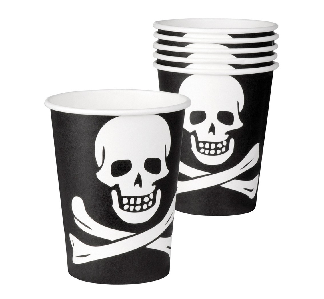 Paper cups Pirate, 250 ml, 6 pcs. EOL