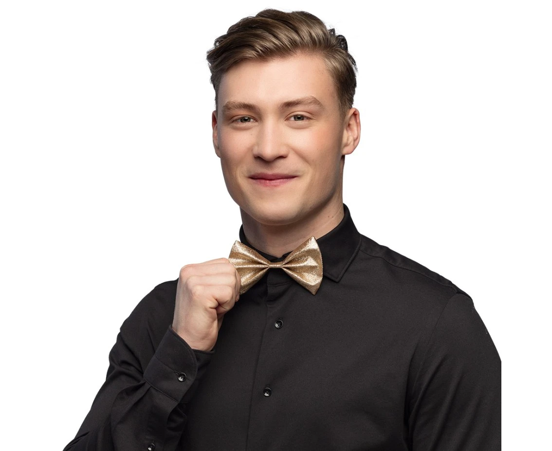 Bow tie Glitter gold