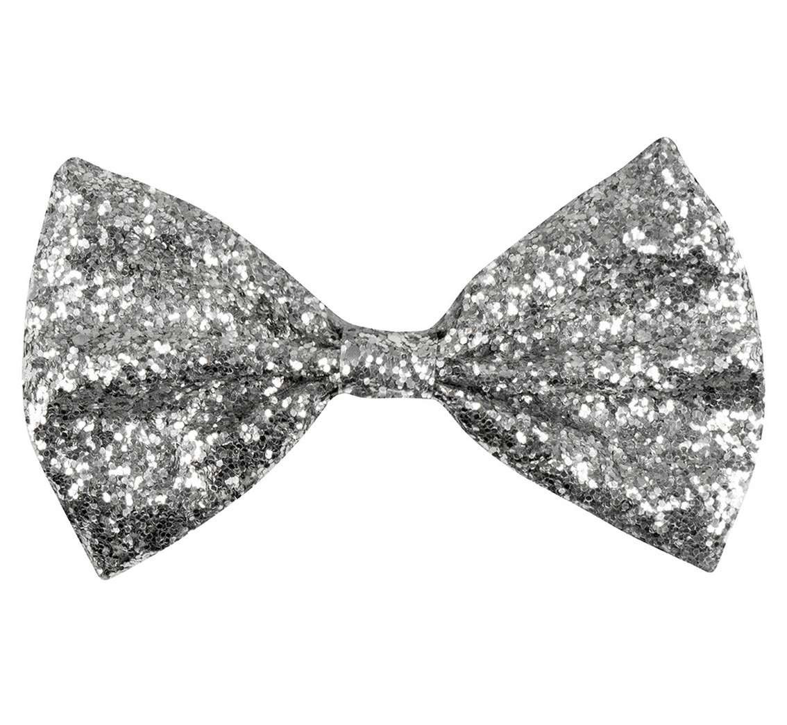 Silver brocade bow tie