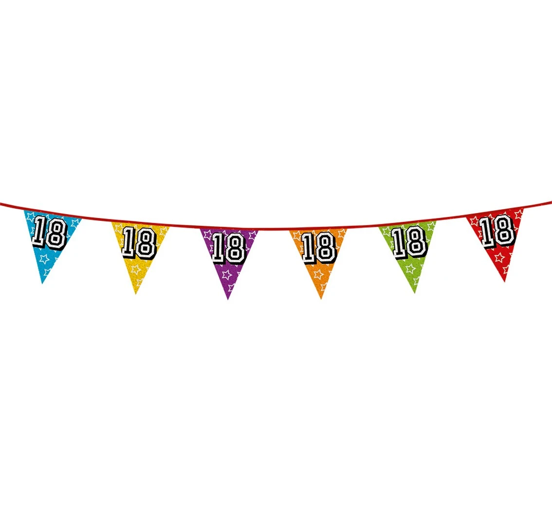 Garland, holographic flags "18"