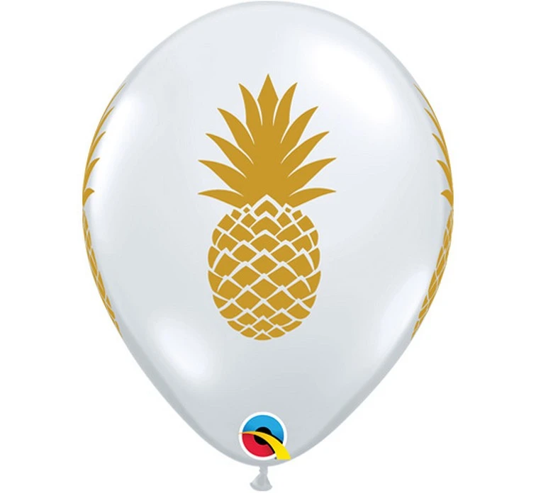 Balloons Anagram 11", QL ing pineapple, crystal transparent, 25pcs EOL