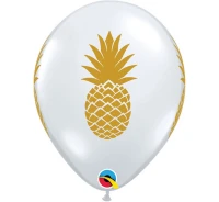 Balloons Anagram 11", QL ing pineapple, crystal transparent, 25pcs EOL