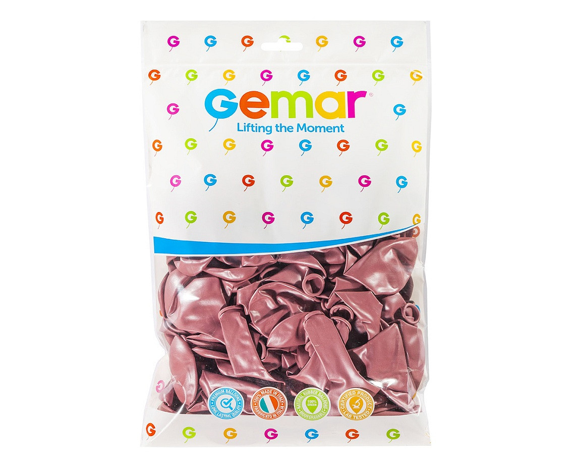 Balloons Gemar 12", metallic rose gold, 100 items
