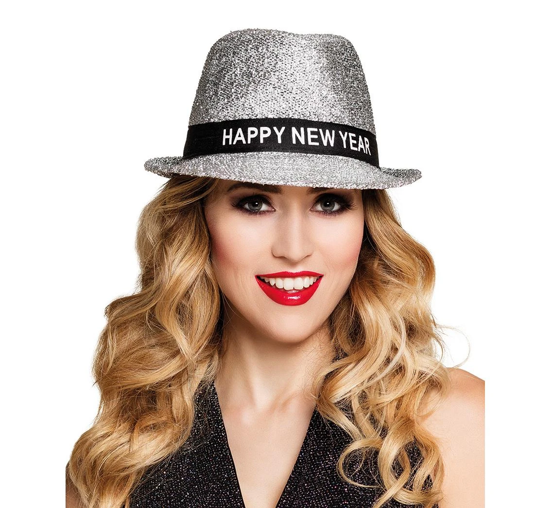 Hat Happy New Year, silver
