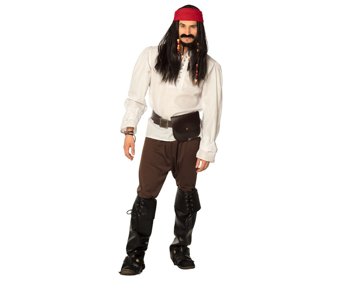 Wig Tobias with bandana, moustache and beard