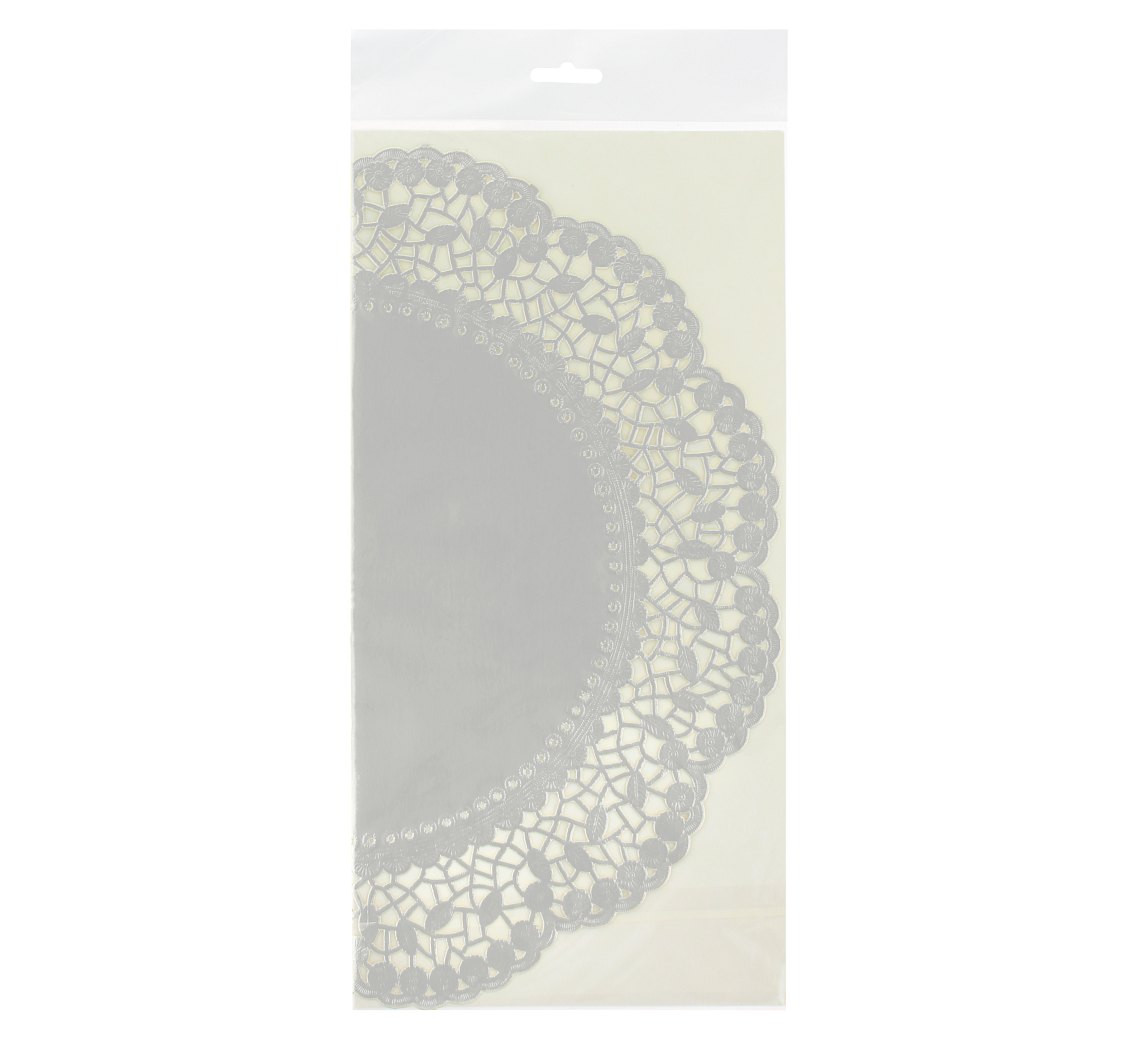 Napkins decorative silver 36 cm / 4 pcs.