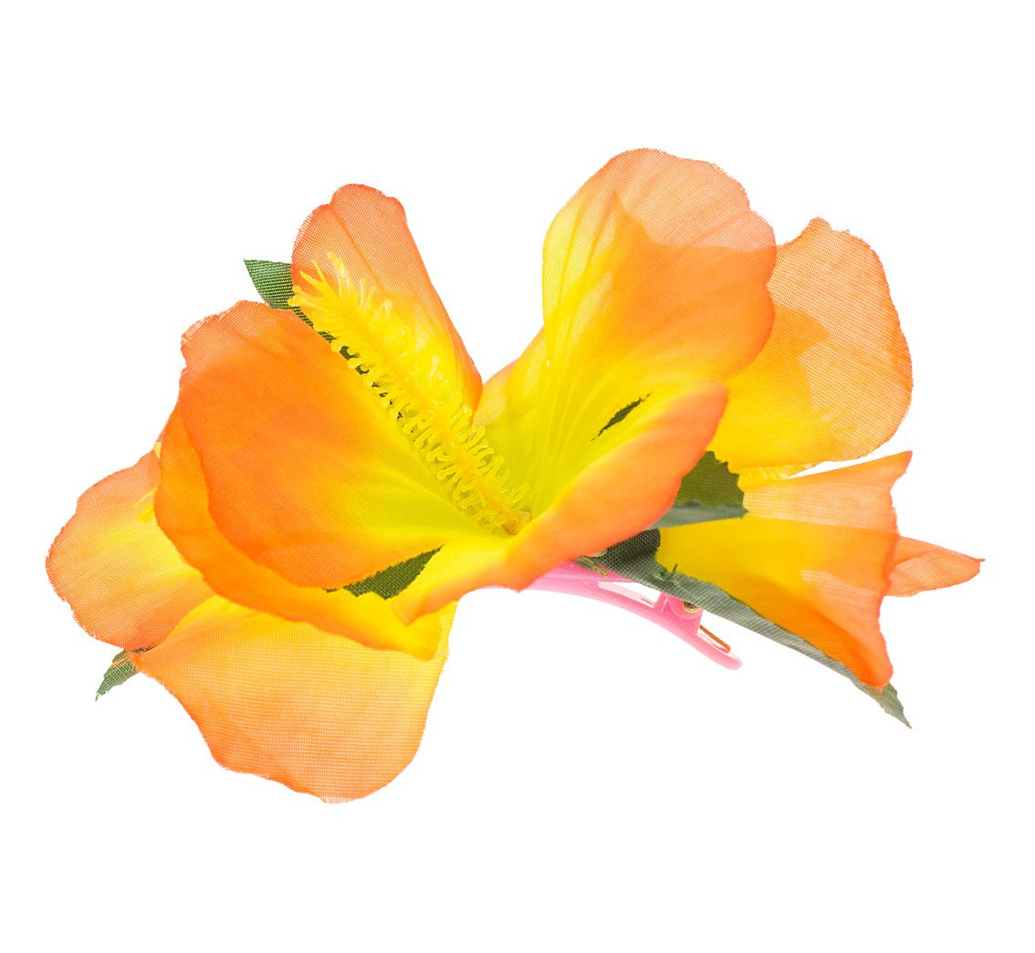 Hawaiian hairpin, big, orange EOL