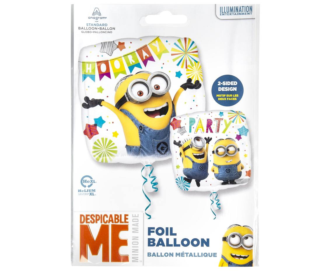 Foil balloon 18" SQR "Minions Party" EOL
