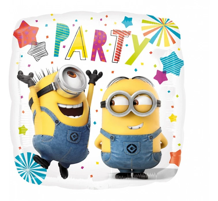 Foil balloon 18" SQR "Minions Party" EOL