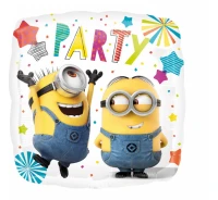 Foil balloon 18" SQR "Minions Party" EOL