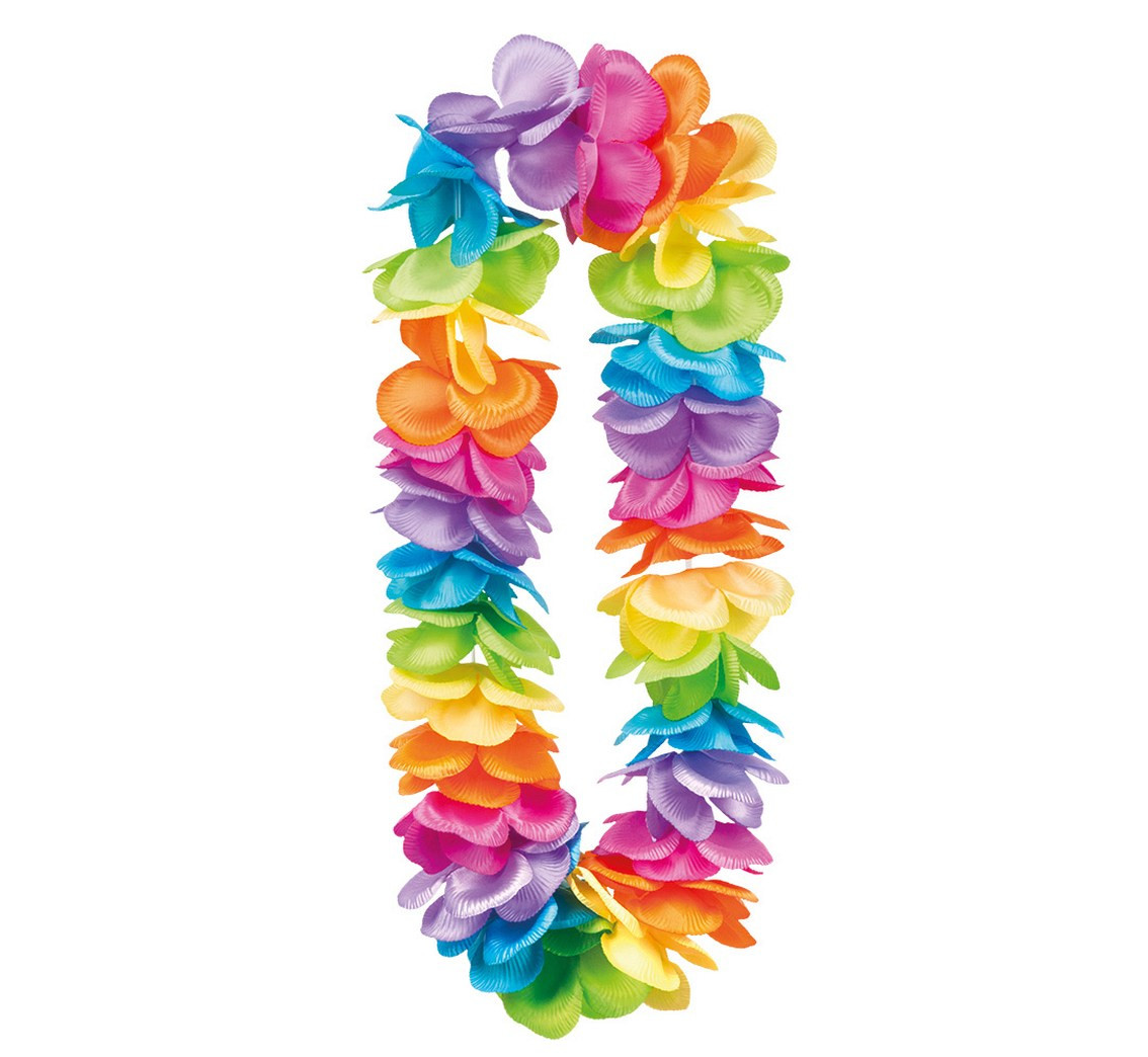 Hawaiian necklace, Rainbow deluxe XL