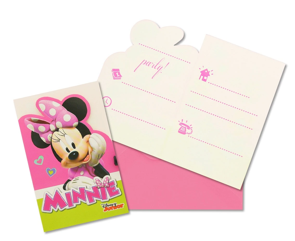 Invitations "Minnie Happy Helpers" , 6 pcs EOL