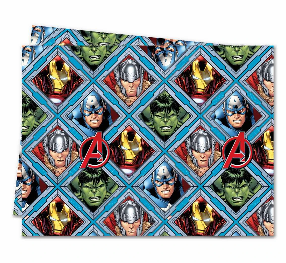 Plastic Table cover Mighty Avengers, size 120 x 180 cm, 1 pcs. EOL