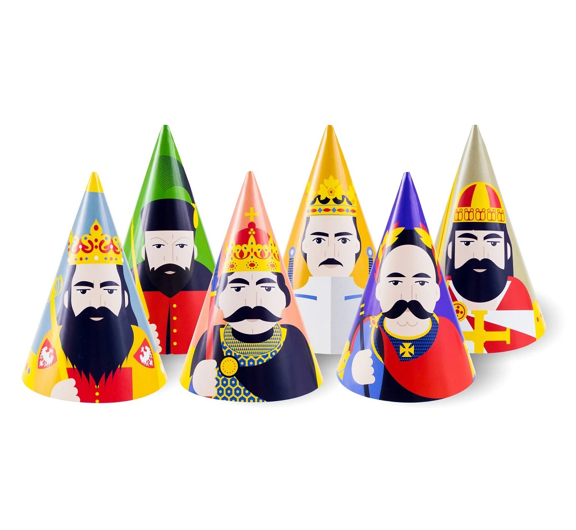 Paper hats "Royal Party", 6 pcs EOL