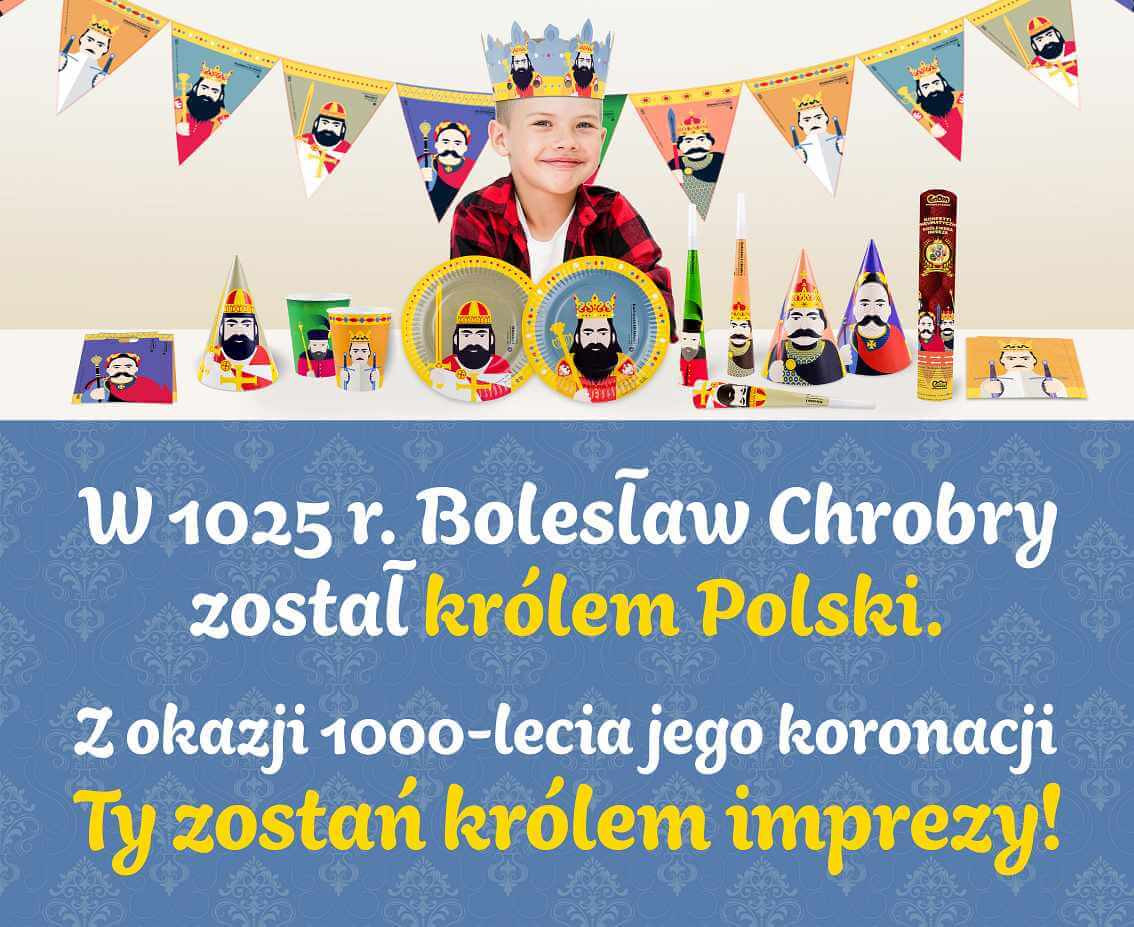 Royal Party " banner with inscription "Wszystkiego Najlepszego", 185 cm EOL