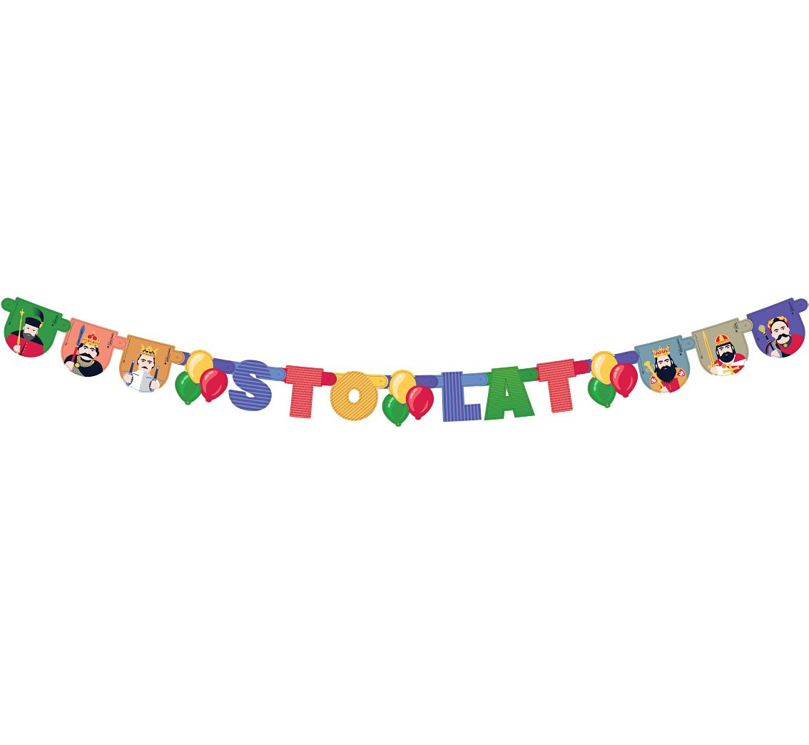 "Royal Party" garland with inscription "Sto Lat", 160 cm EOL