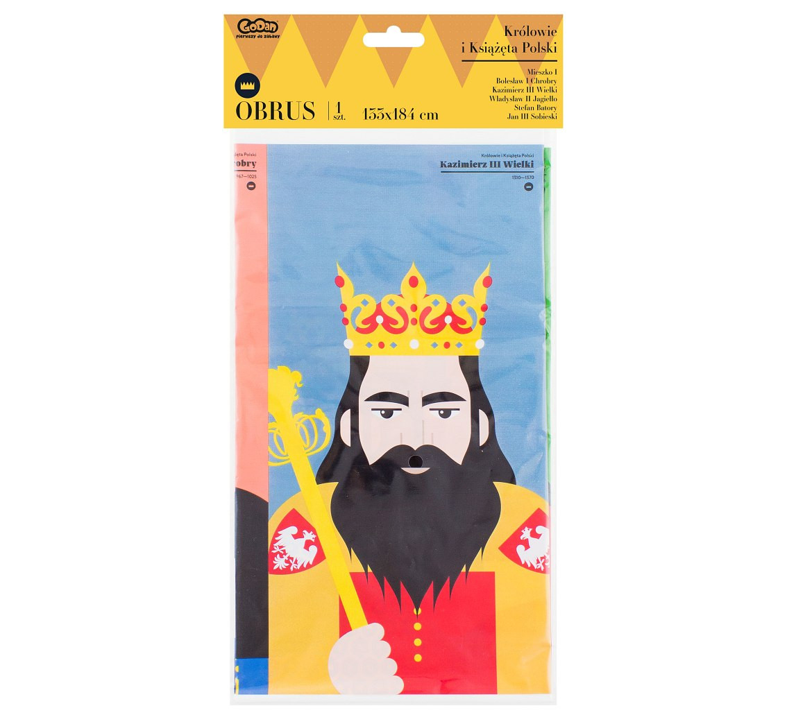 Plastic table cover "Royal Party", 132 x 182 cm EOL