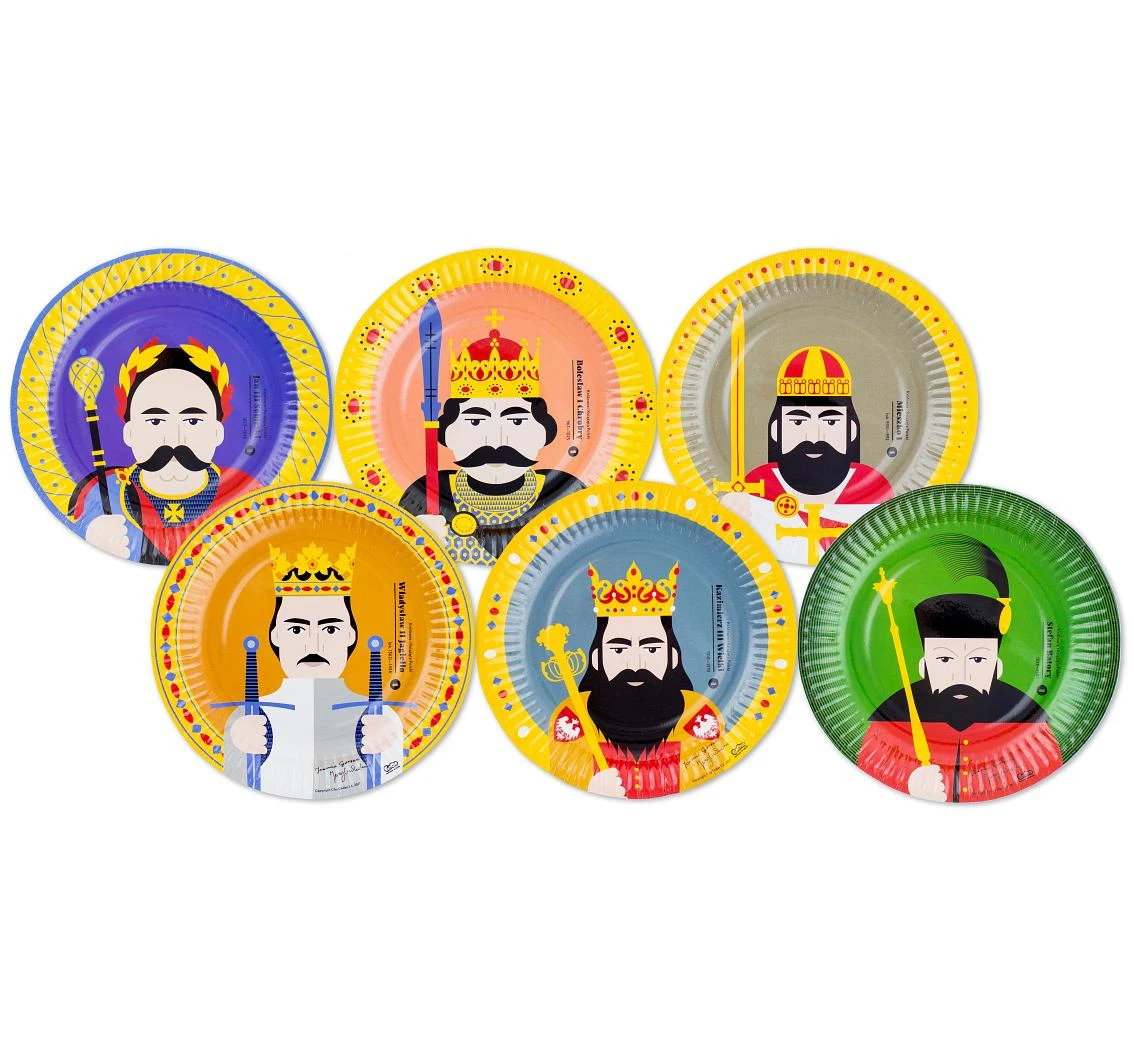 Paper plates "Royal Party", 18 cm, 6 pcs EOL