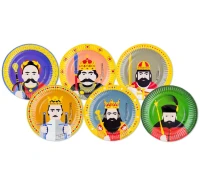 Paper plates "Royal Party", 18 cm, 6 pcs EOL
