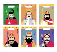 Loot bags "Royal Party", 6 pcs EOL