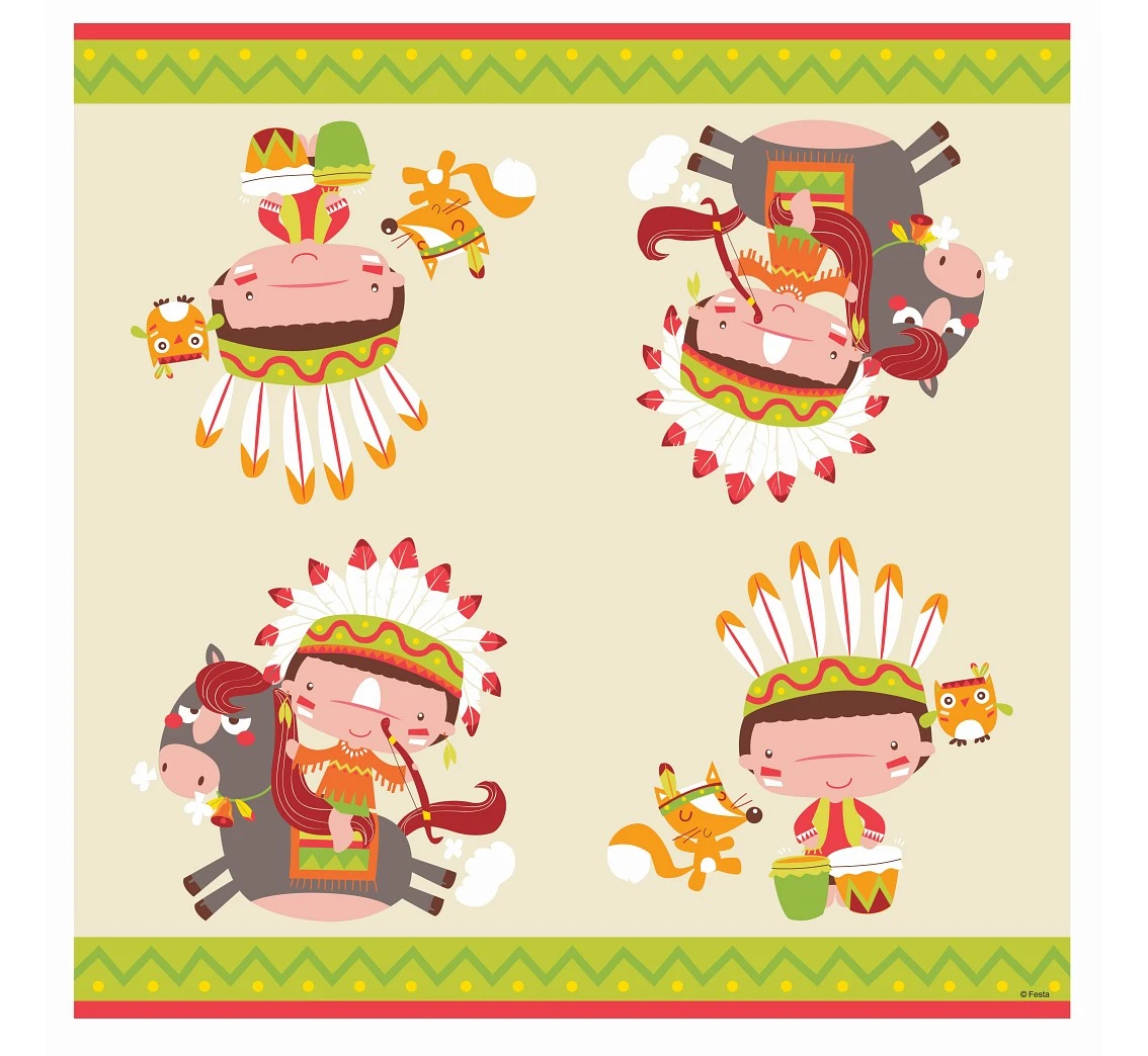 Paper napkins "Indian Party", size 33 x 33 cm, 20 pcs EOL