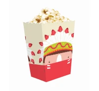 Popcorn container ''Indian Party", size 13.5 x 8.5 x 19 cm, 4 pcs EOL