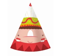 Paper hats "Indian Party", 6 pcs EOL