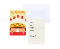 Invitation with envelopes "Indian Party", 6 pcs EOL