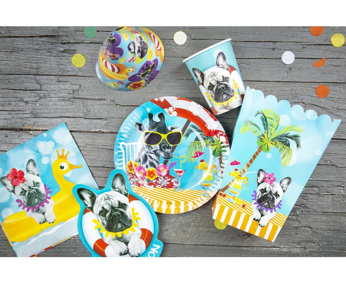 Invitations with envelopes dog, 6 pcs EOL