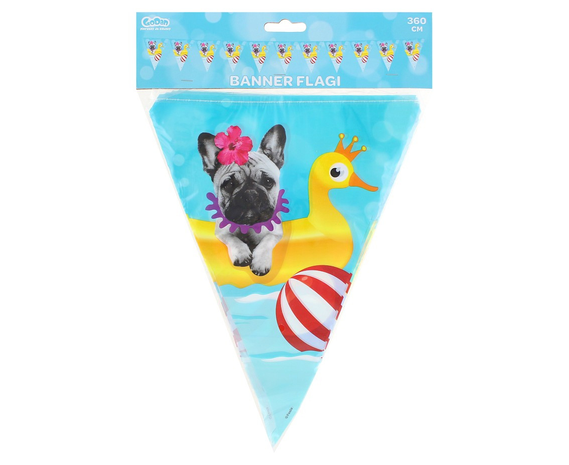 Flag banner "Hawaii Party", length 360 cm, 11 flags EOL