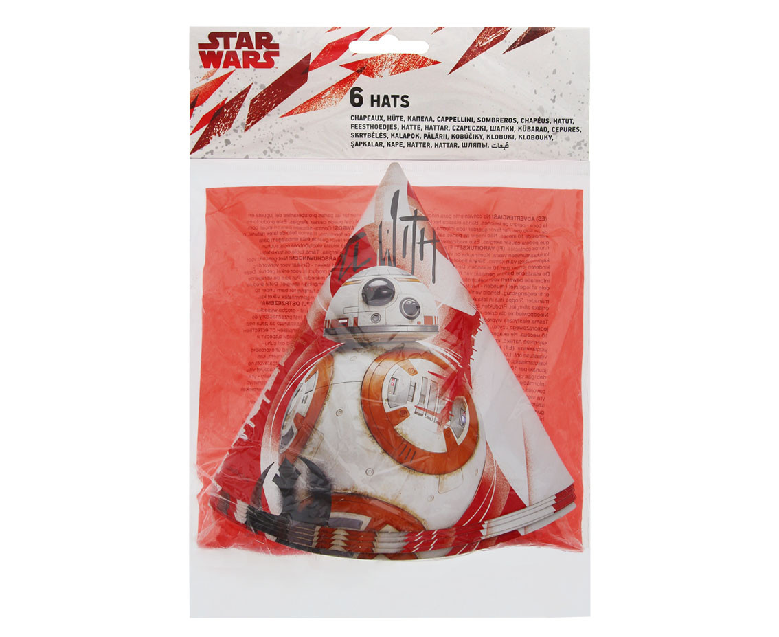 Paper hats DISNEY STAR WARS EPISODE 8, 6 pcs EOL