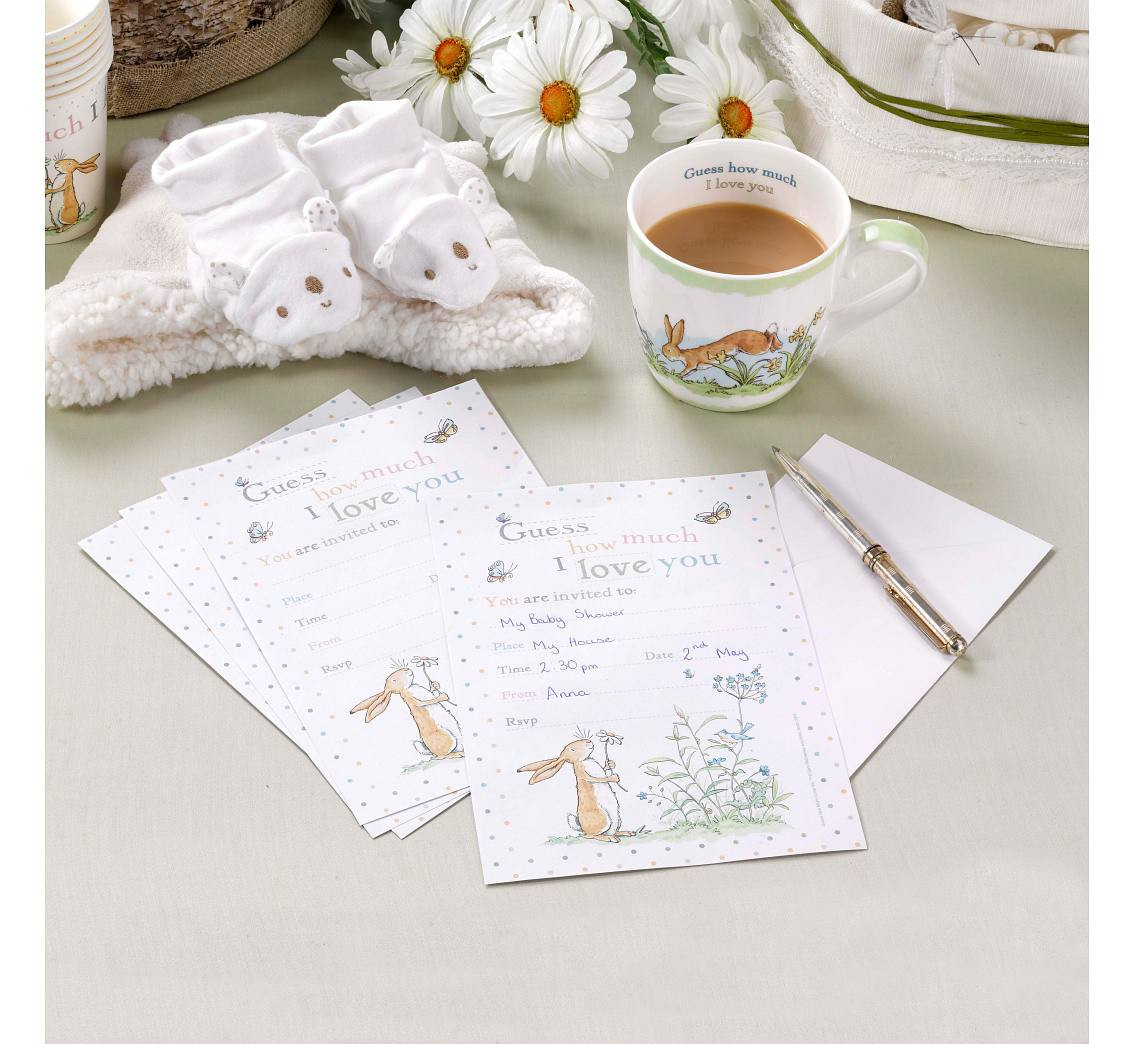 Invitations with envelopes "Guess How much I love You" , 10 pcs EOL