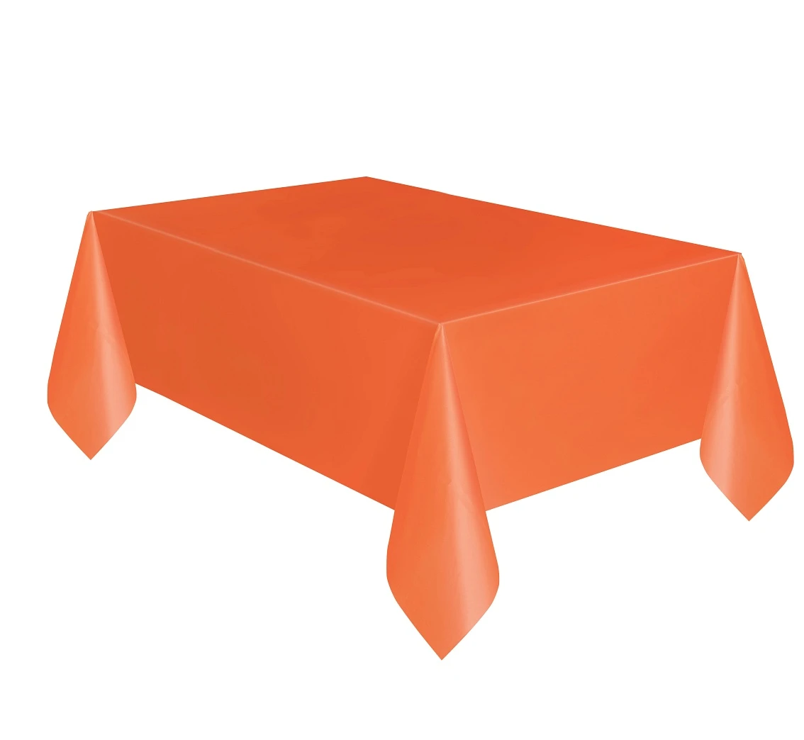 Orange foil table cover