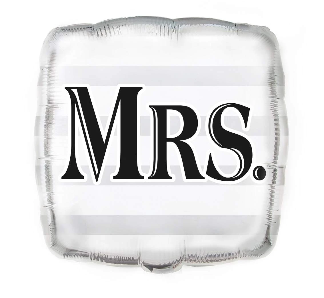Foil balloon UQ 18" SQR "Mrs." EOL