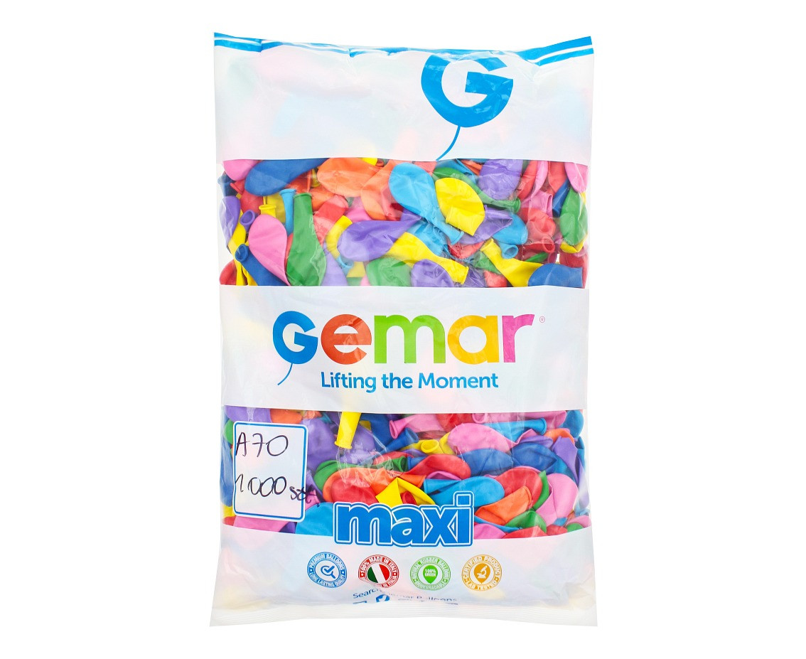Balloons Gemar 7", pastel mix, 1000pcs