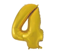 Foil balloon No 4, gold matt, 92 cm EOL