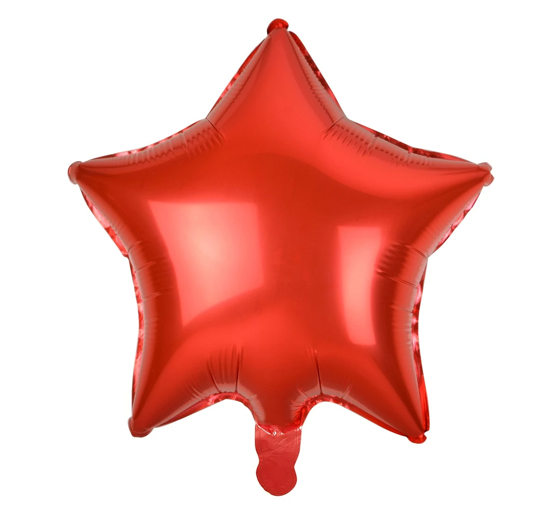 Foil balloon Star, red, 19"